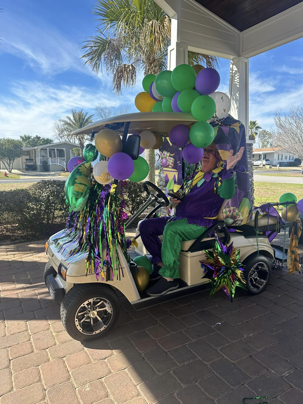 golf cart mardi gras