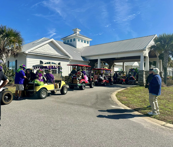 front of clubhouse